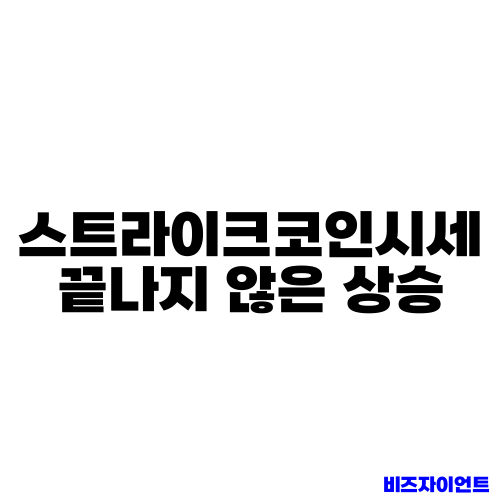 스트라이크코인시세 끝나지 않은 상승