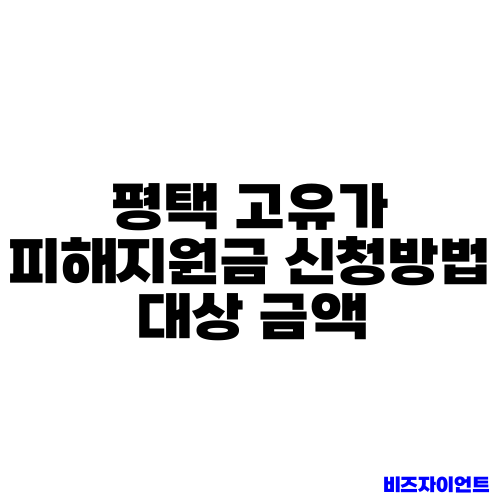 평택 고유가 피해지원금 신청방법 대상 금액