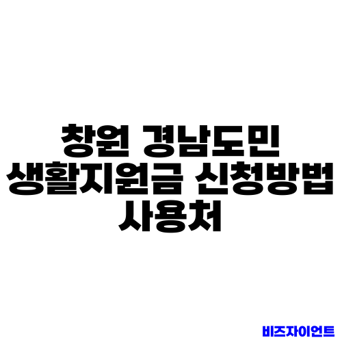 창원 경남도민 생활지원금 신청방법 사용처